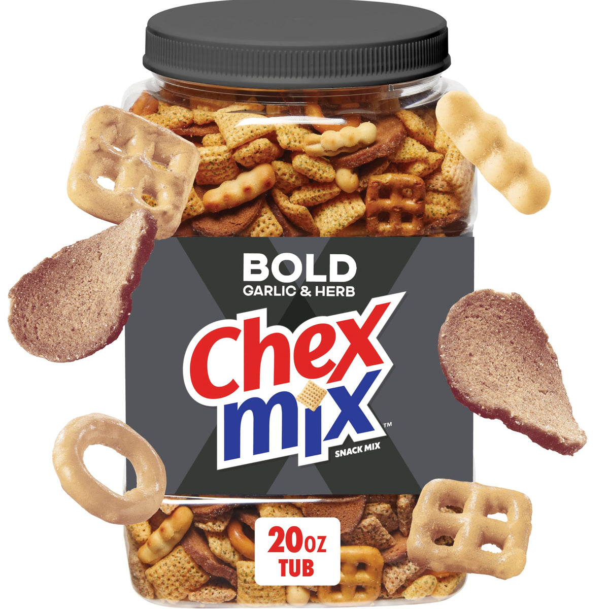 Chex Mix Crunchy Snack Mix, 20 oz Resealable Tub