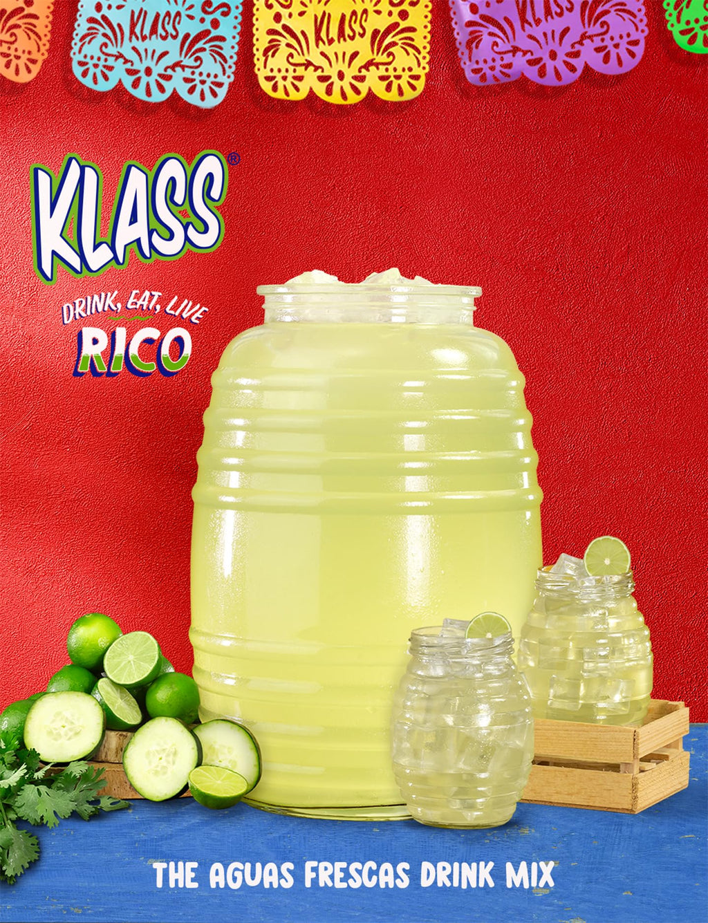 Klass Aguas Frescas Tropical Variety Drink Mix, 4 Flavors