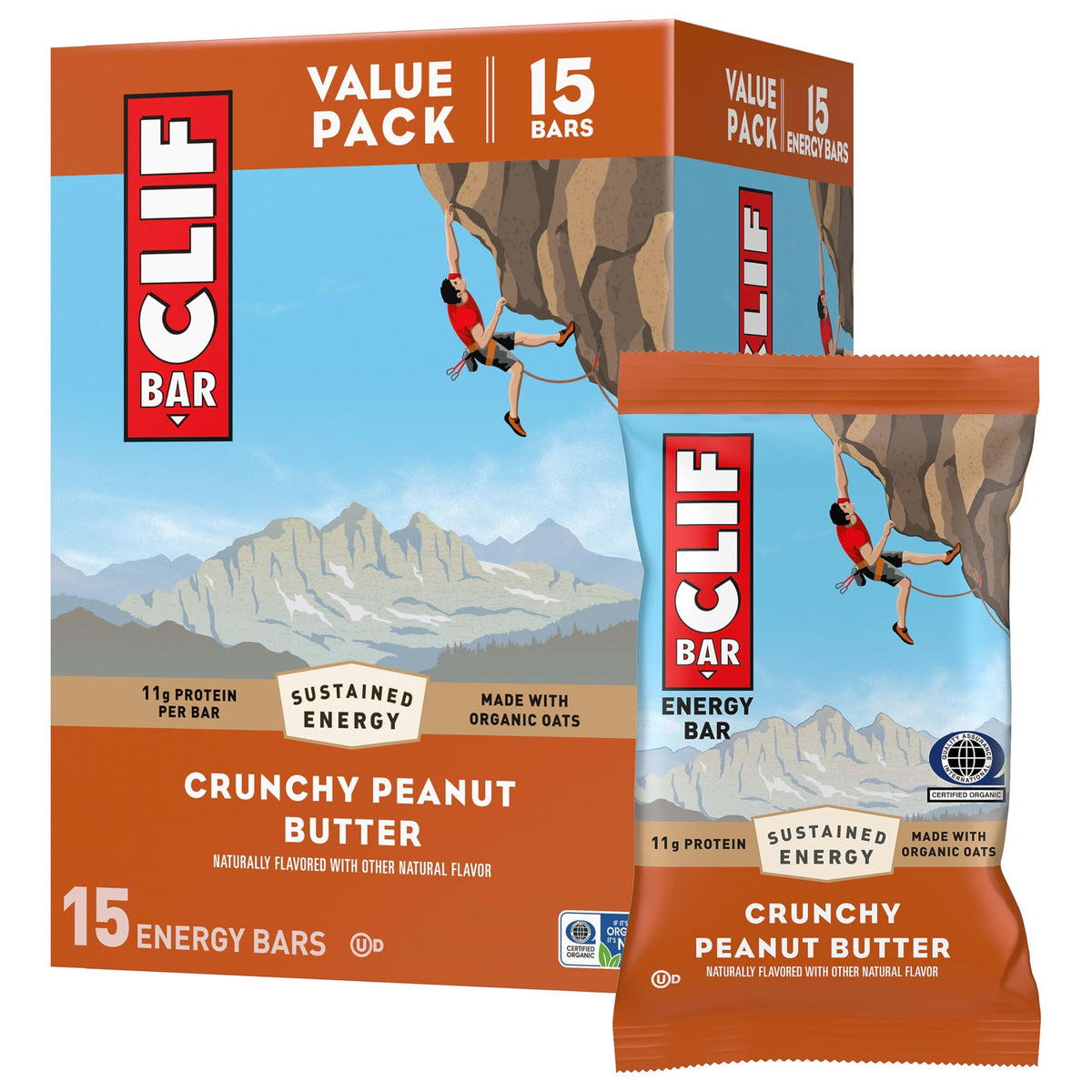 CLIF BAR White Chocolate Macadamia Energy Bars, 15-Pack