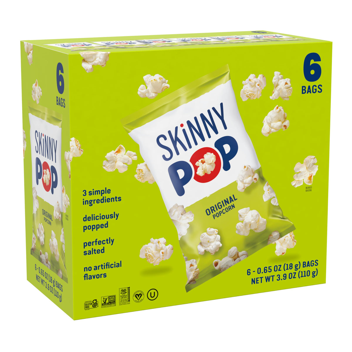 SkinnyPop Gluten-Free Non-GMO Popcorn for Everyday Snacking