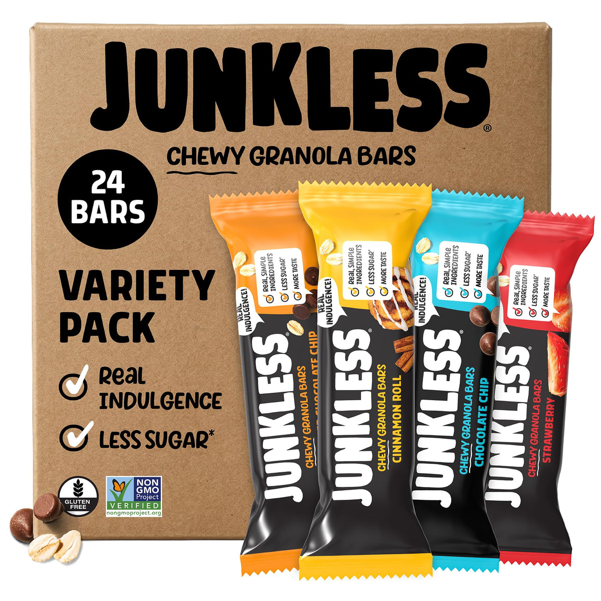 JUNKLESS Chewy Granola Bars for Everyday Snacking