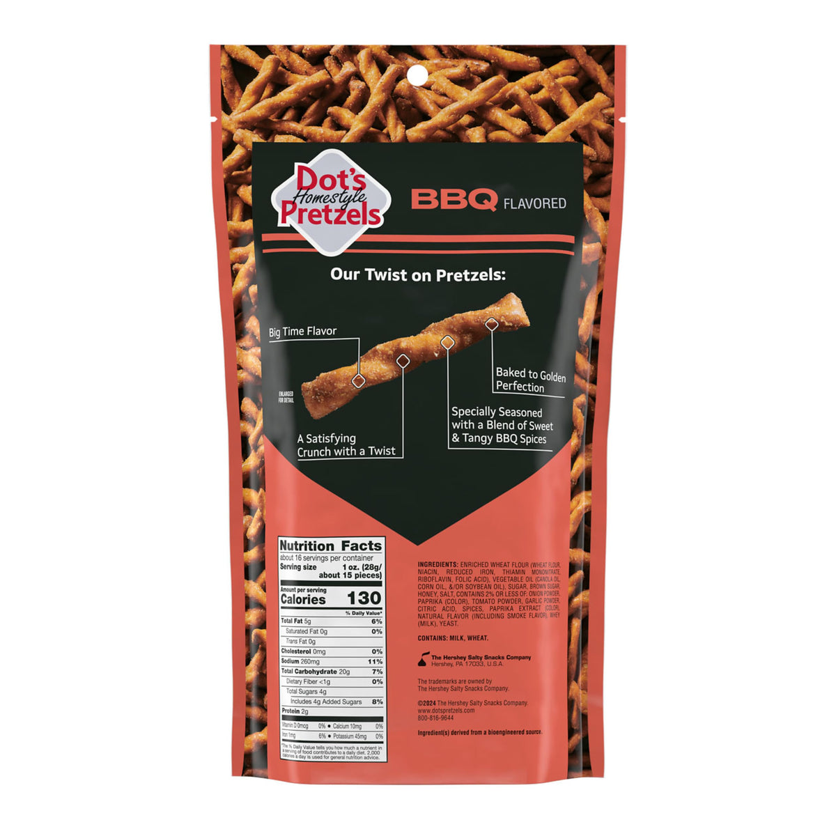 Dot's Original Seasoned Pretzel Twists, 16 oz (3-Pack)