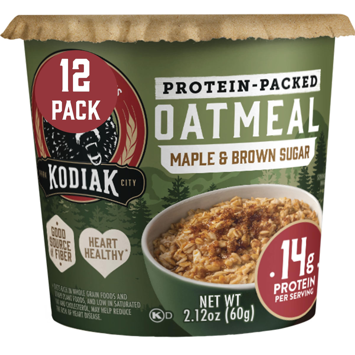 Kodiak Maple Brown Sugar High-Protein Instant Oatmeal Cups