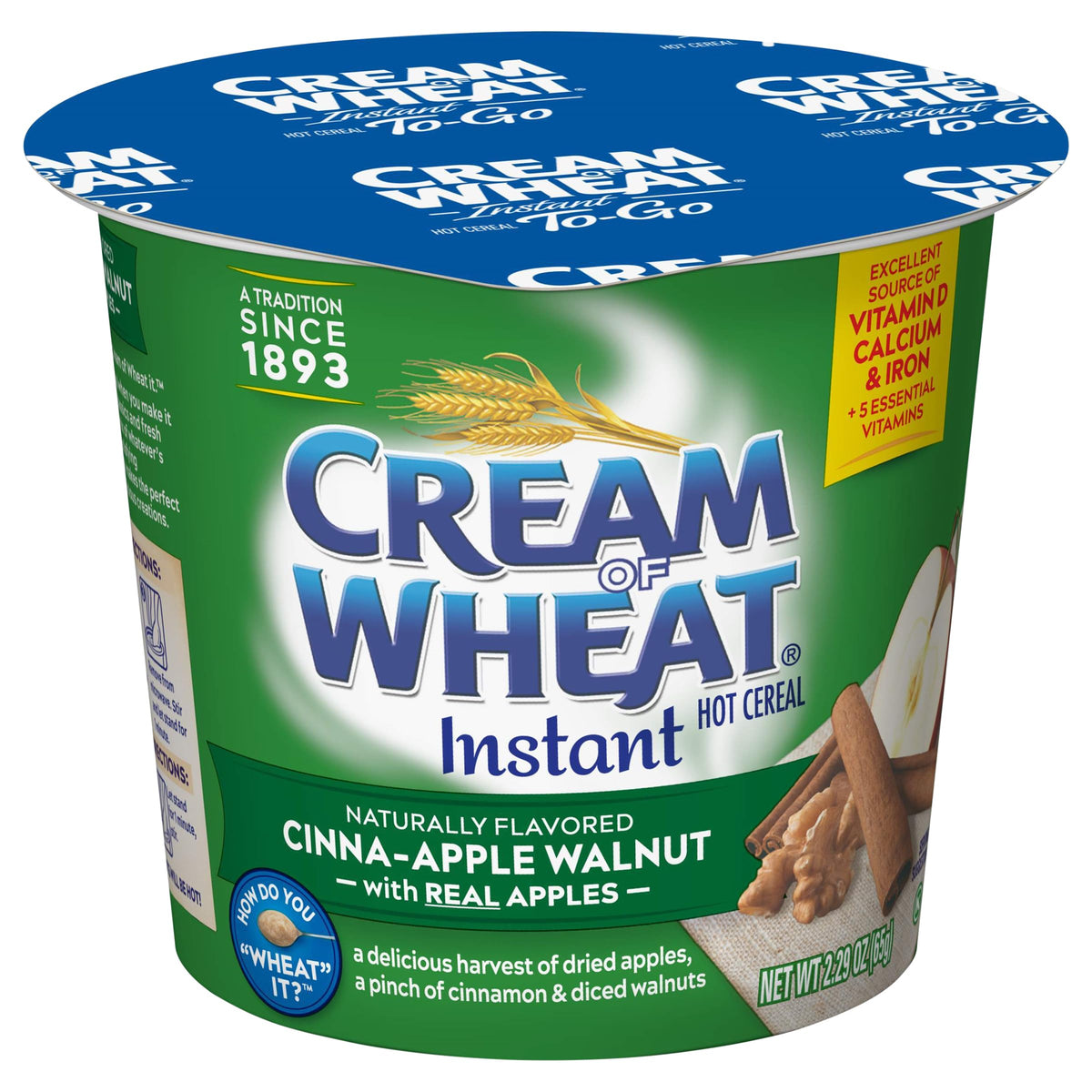 Cream of Wheat To Go Instant Cereal Cups, 2.29 oz, 6-Pack