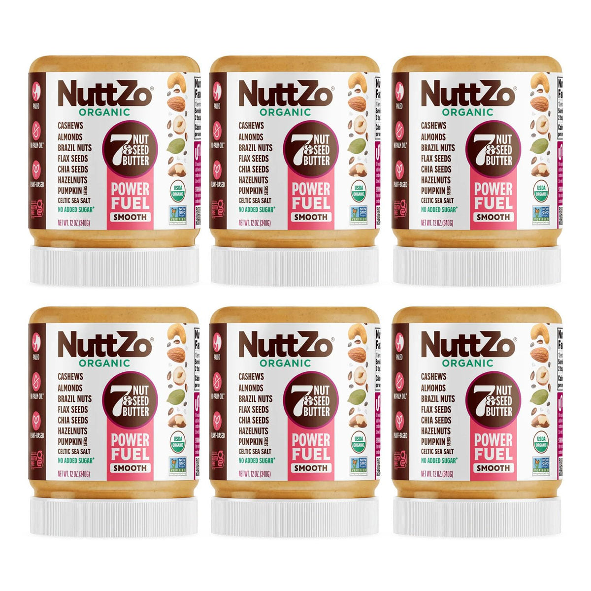 NuttZo Power Fuel 7-Nut & Seed Butter, Crunchy or Smooth