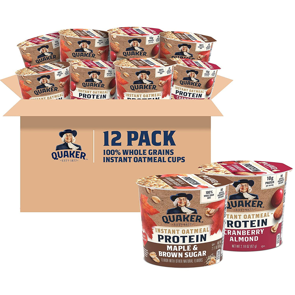 Quaker Protein Maple Instant Oatmeal Express Cups