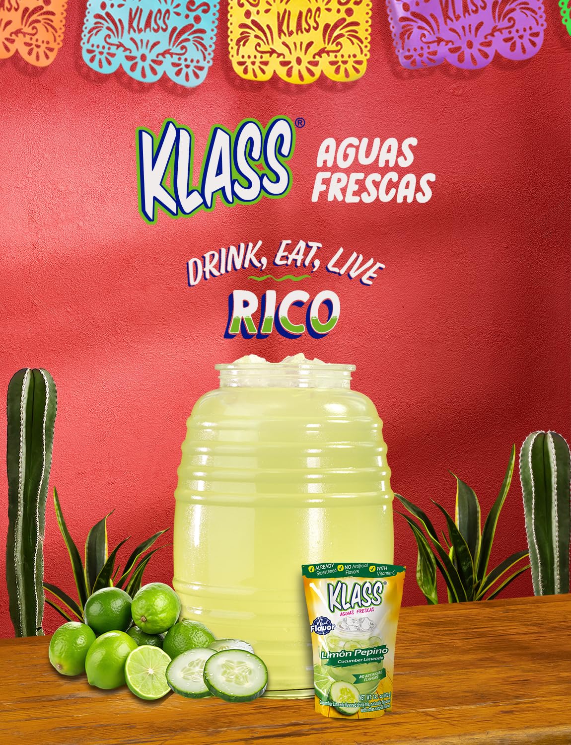 Klass Aguas Frescas Tropical Variety Drink Mix, 4 Flavors