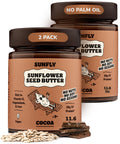 SUNFLY Chocolate Sunflower Seed Butter Spread, 2-Pack, 11.6 oz
