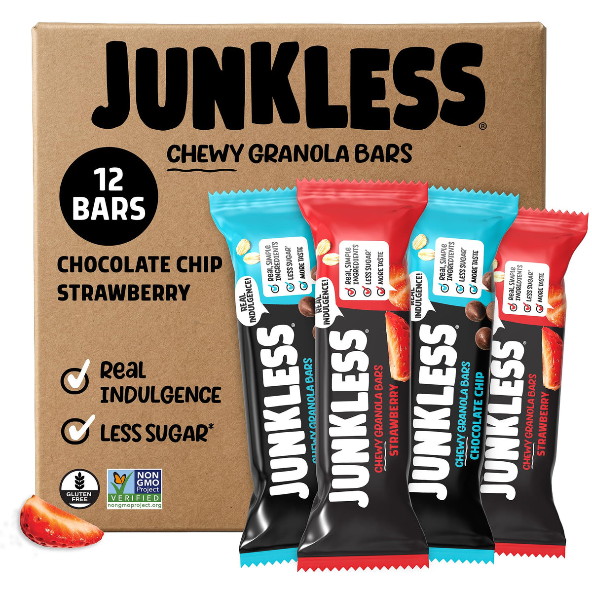 JUNKLESS Chewy Granola Bars for Everyday Snacking