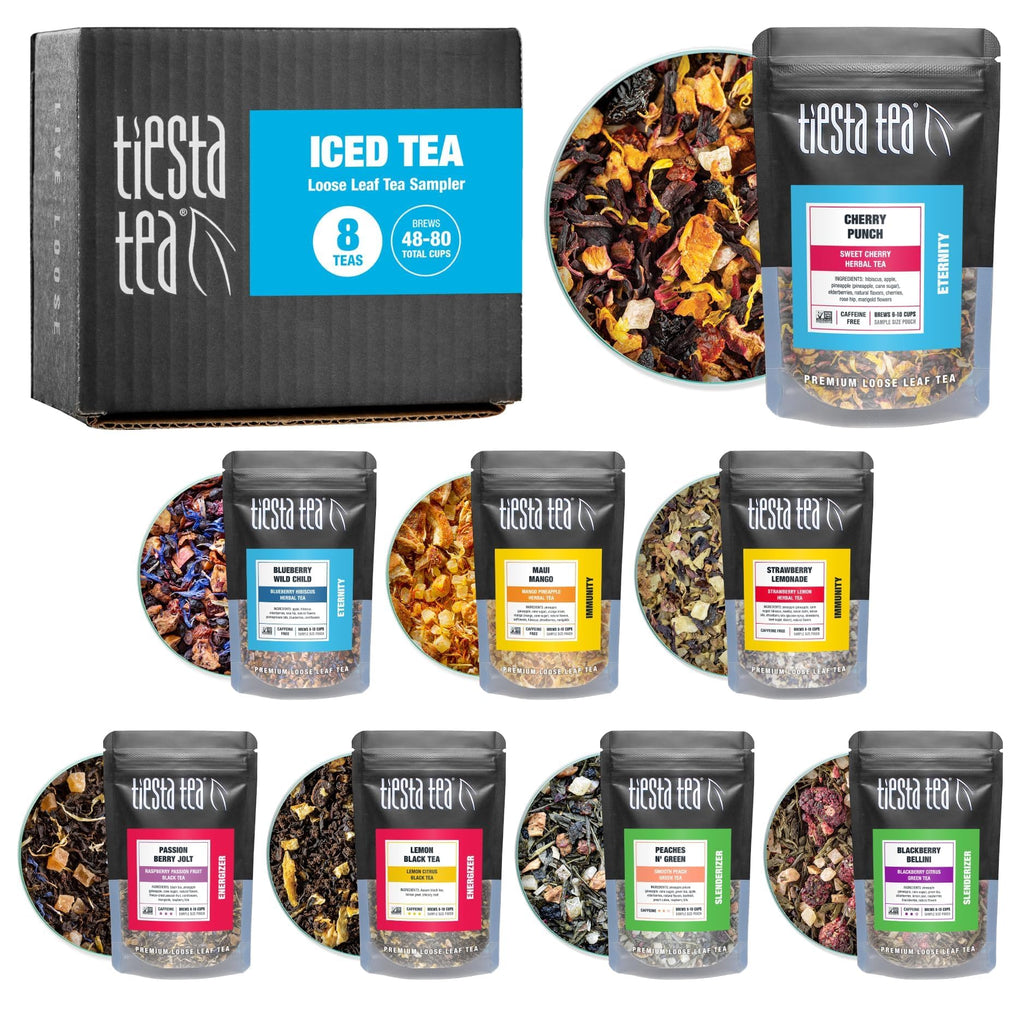 Tiesta Tea Caffeine-Free Loose Leaf Sampler, 8 Pouches