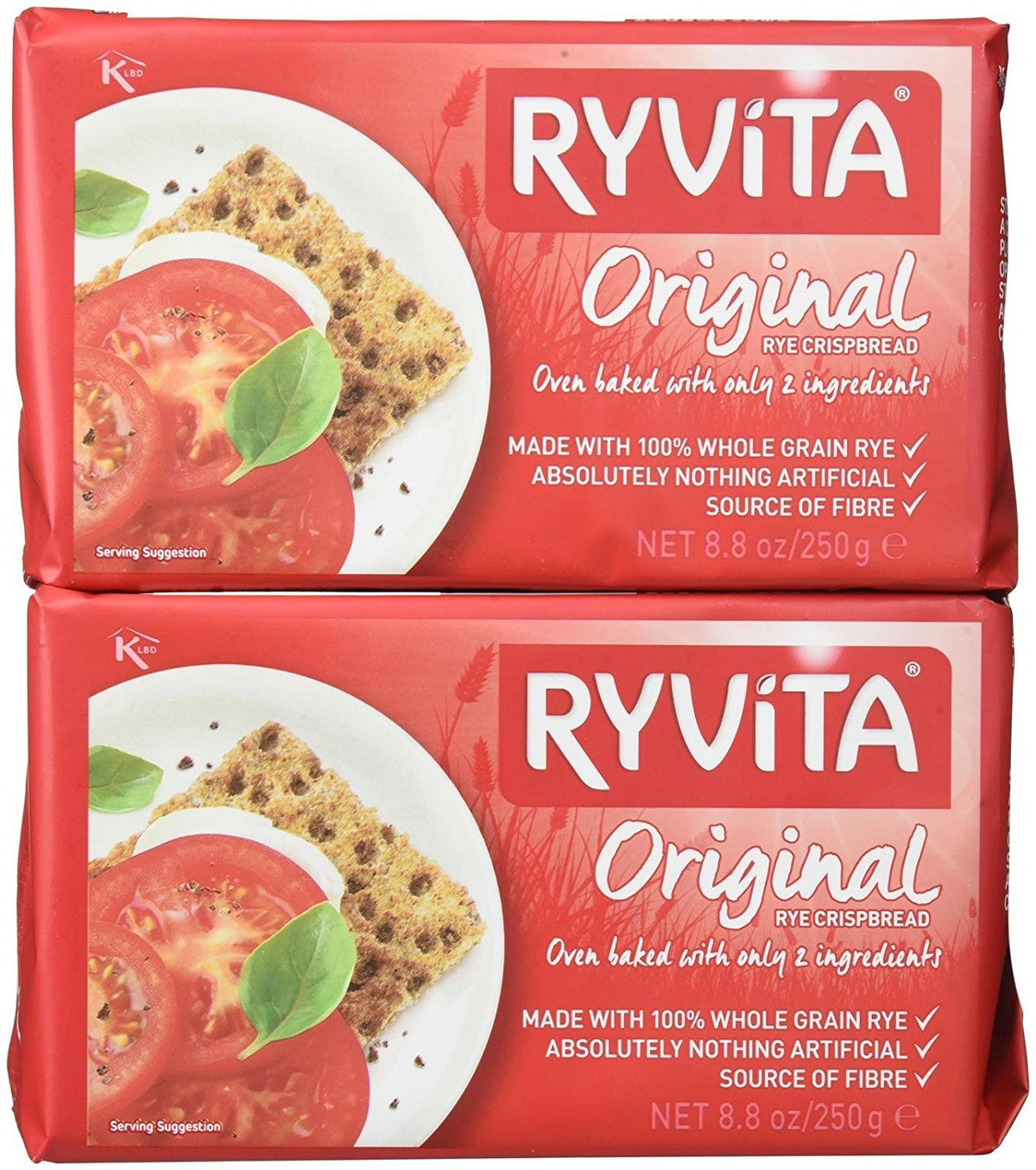 Ryvita Crispbread Crackers for Snacking & Toppings