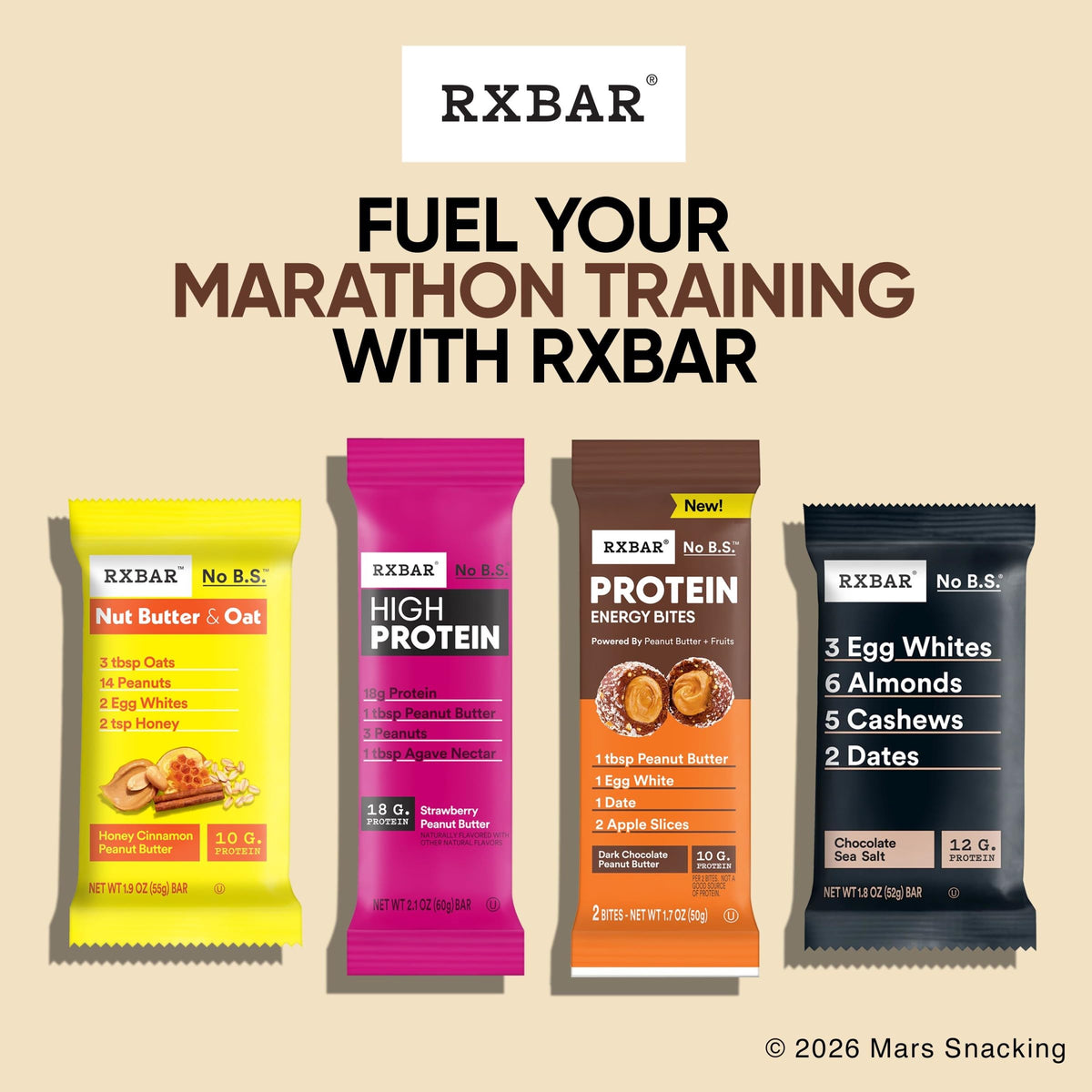 RXBAR Gluten-Free Protein Bars, 3-Flavor Variety, 10-Pack
