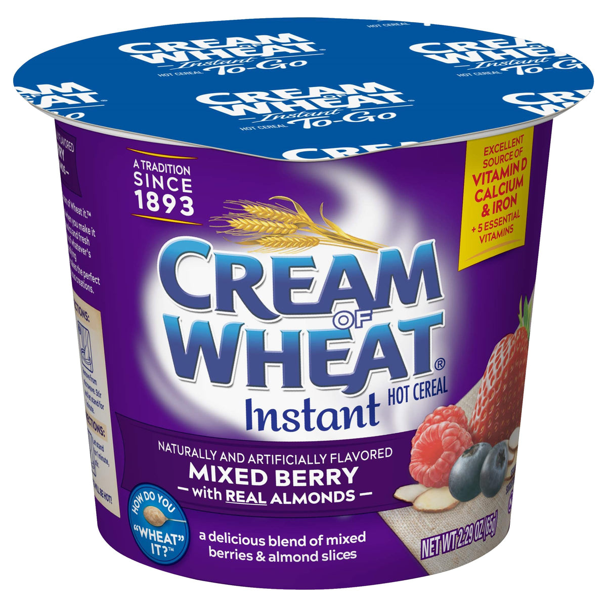 Cream of Wheat To Go Instant Cereal Cups, 2.29 oz, 6-Pack