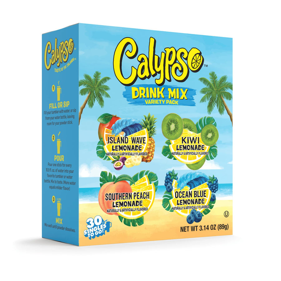 Singles To Go! Calypso Lemonade Variety Drink Mix, 30 Count