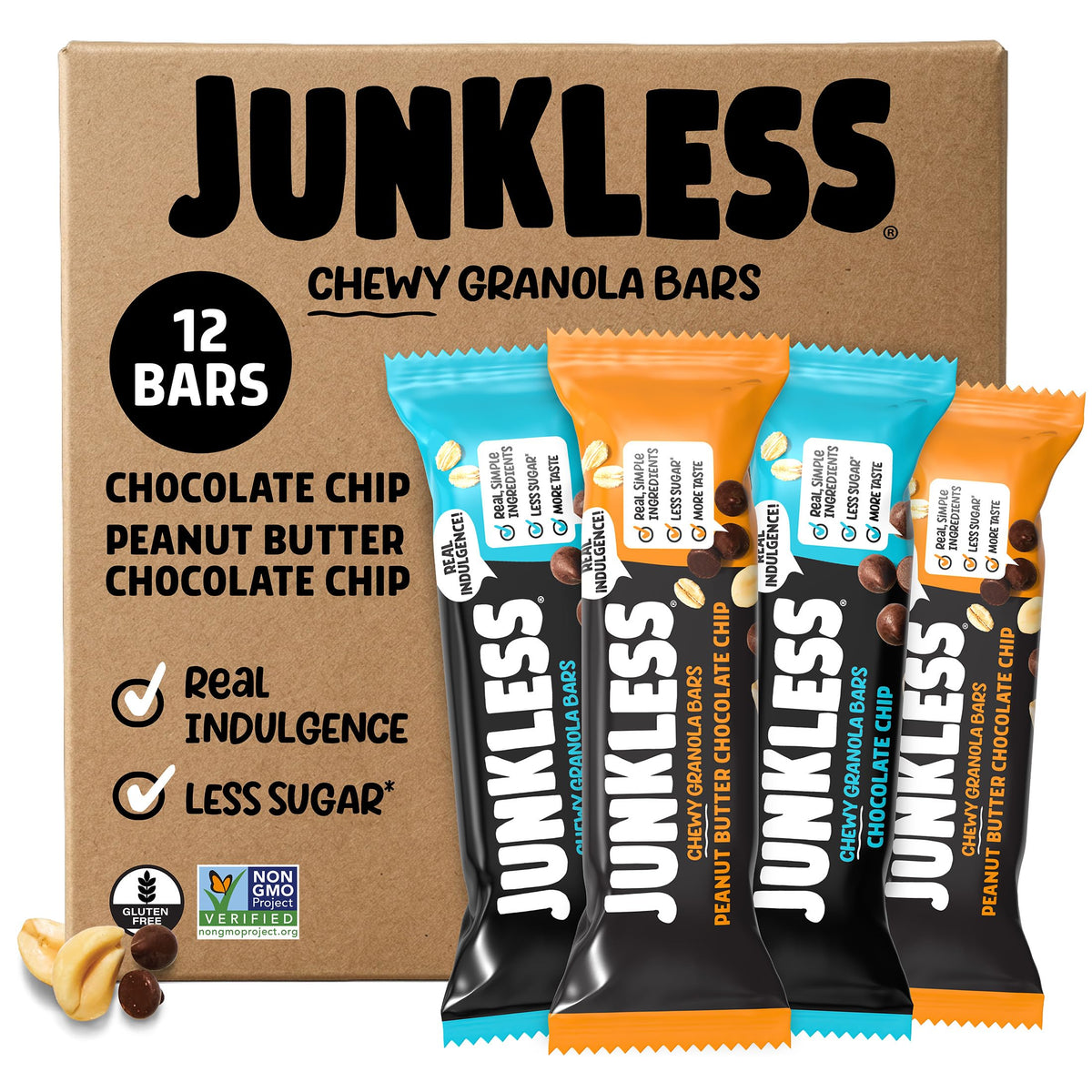 JUNKLESS Chewy Granola Bars for Everyday Snacking