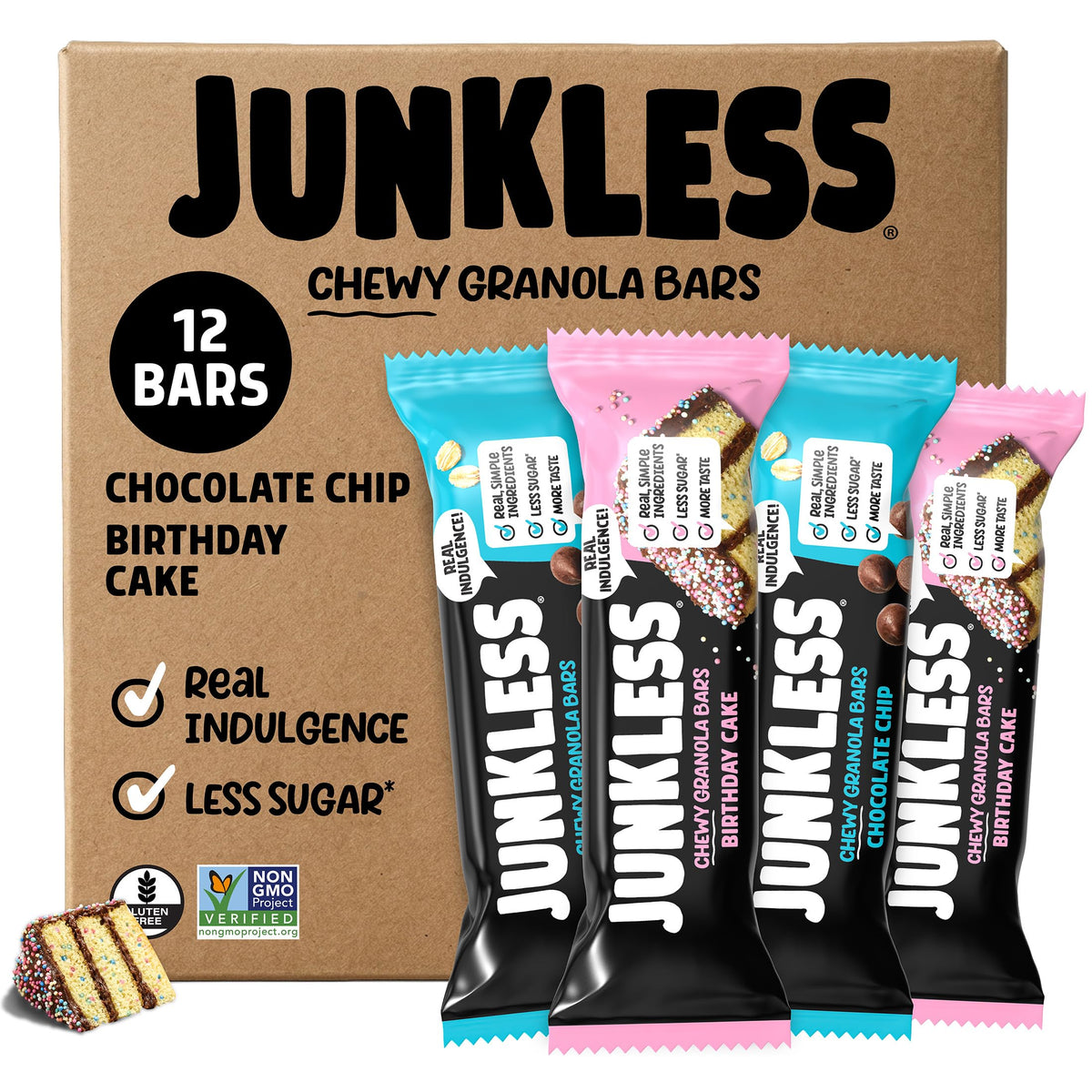JUNKLESS Chewy Granola Bars for Everyday Snacking