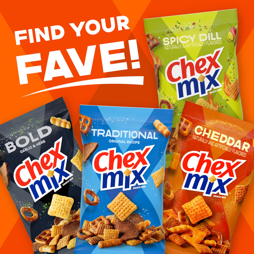 Chex Mix Crunchy Snack Mix, 20 oz Resealable Tub