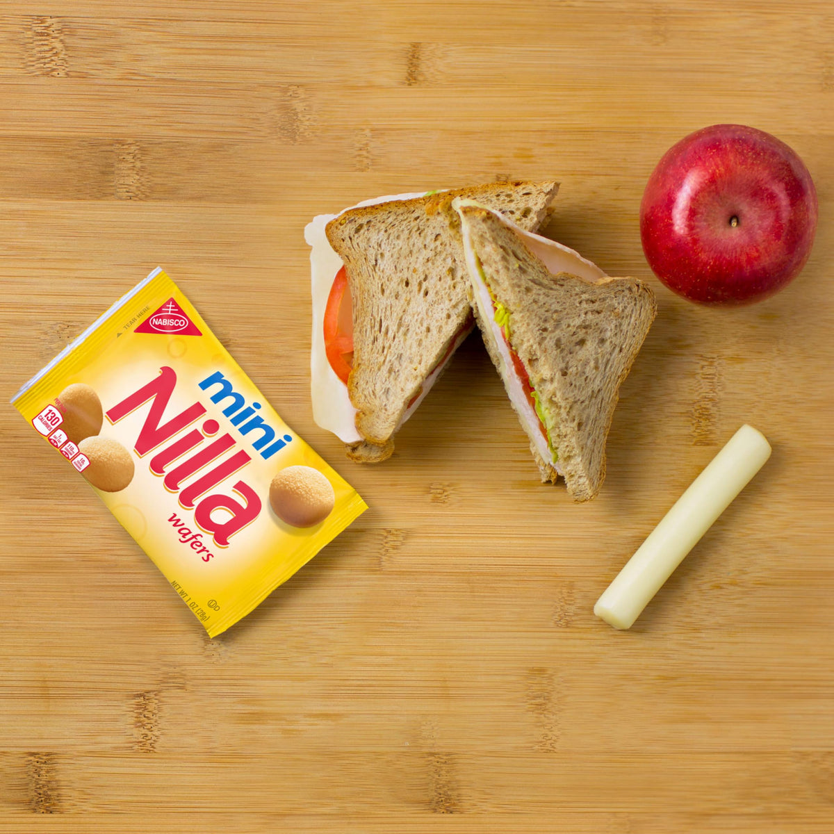 NILLA Mini Vanilla Wafer Cookies, 10 Snack Packs (80 Count)