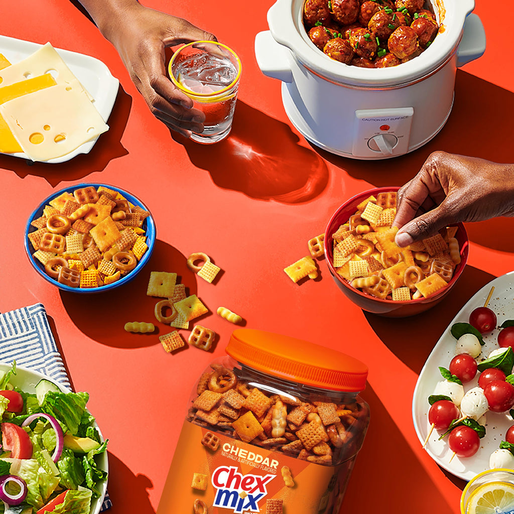 Chex Mix Crunchy Snack Mix, 20 oz Resealable Tub