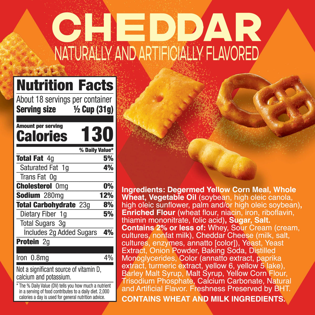 Chex Mix Crunchy Snack Mix, 20 oz Resealable Tub